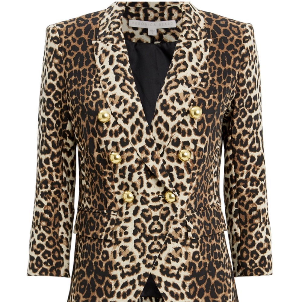 VERONICA BEARD leopard dickey jacket